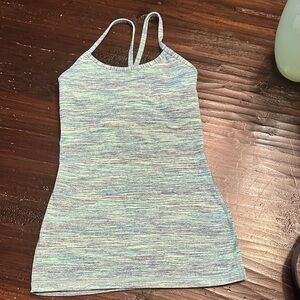 Lululemon Athletica Strappy Blue Heather Tank Top